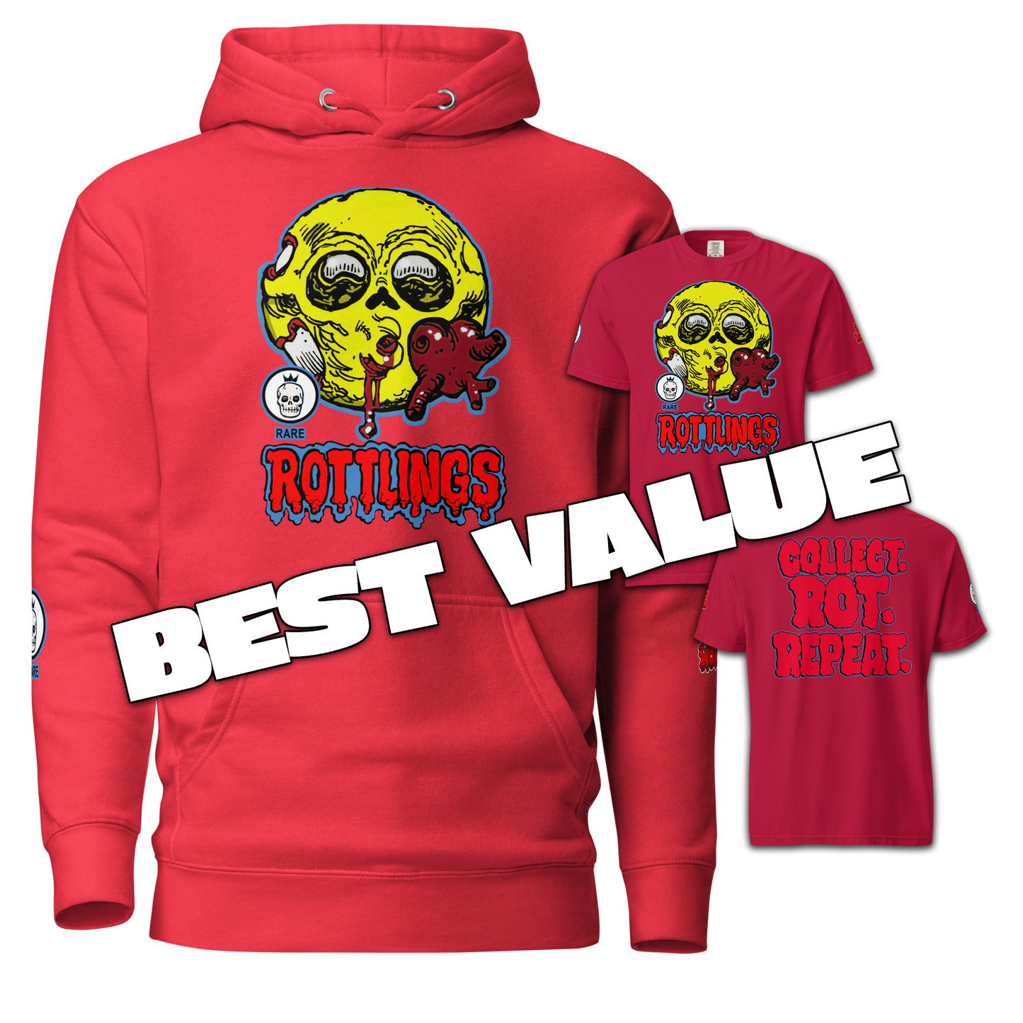 DROP 001 – Rare Heart Kiss Bundle (Hoodie + Tee)