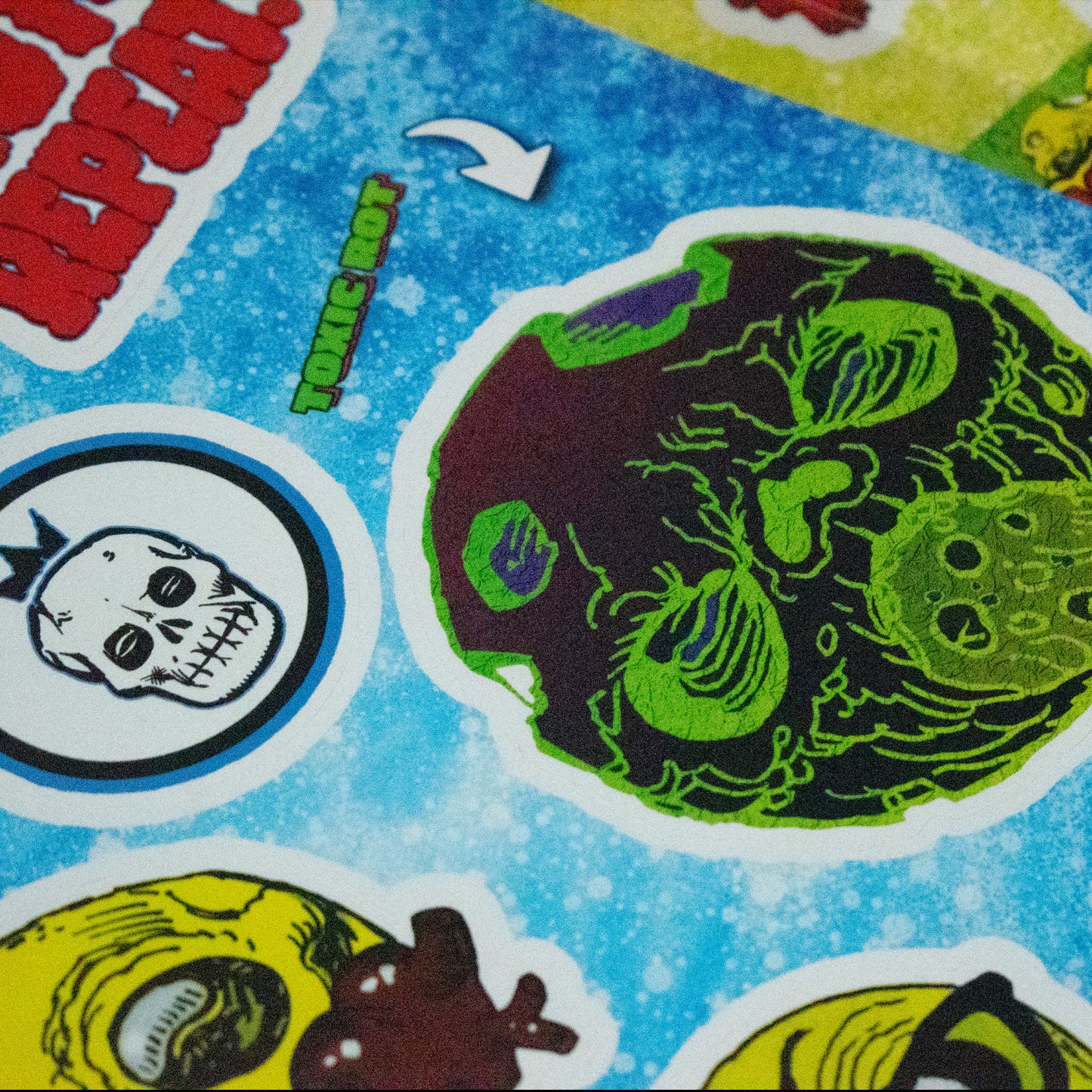 Rare Sticker Sheet #2 Toxic Puke Nukem Variant