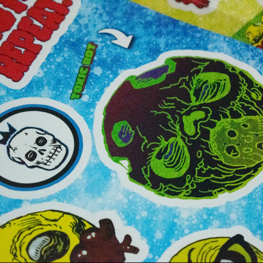 Rare Sticker Sheet #2 Toxic Puke Nukem Variant